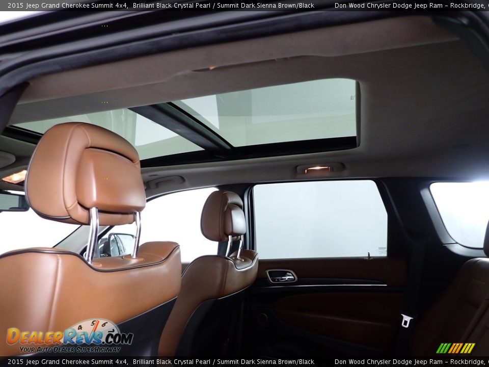 2015 Jeep Grand Cherokee Summit 4x4 Brilliant Black Crystal Pearl / Summit Dark Sienna Brown/Black Photo #5