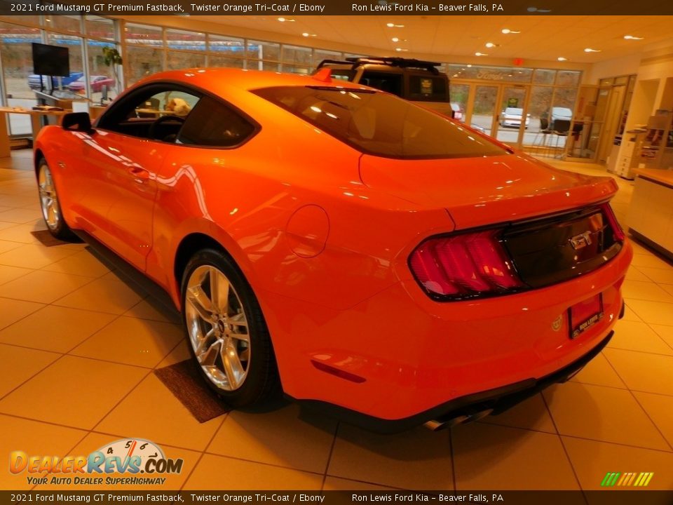 2021 Ford Mustang GT Premium Fastback Twister Orange Tri-Coat / Ebony Photo #4