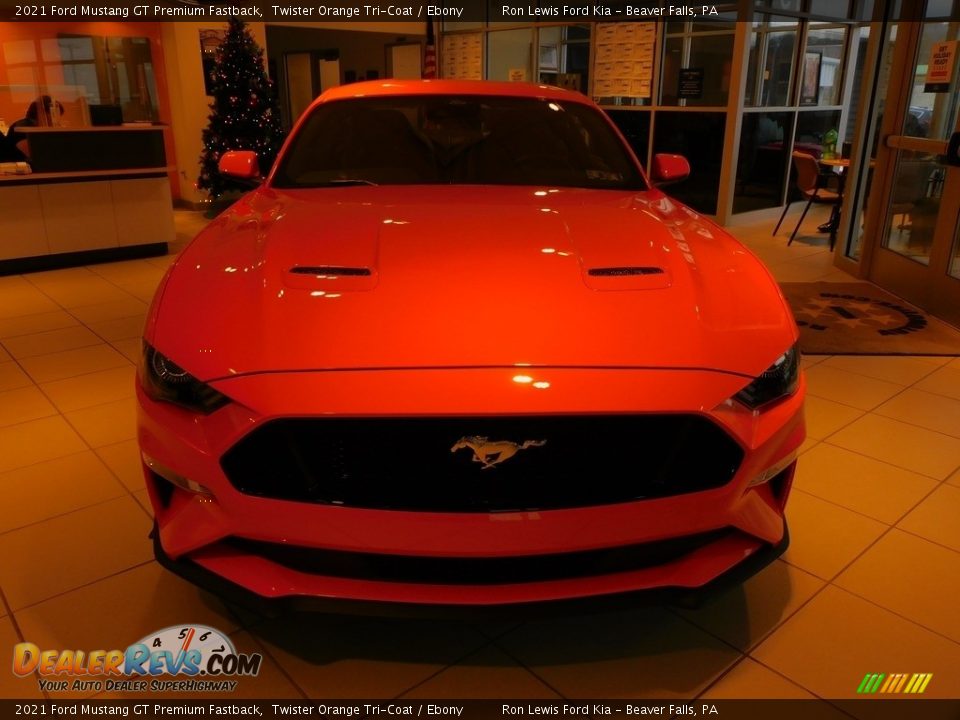 2021 Ford Mustang GT Premium Fastback Twister Orange Tri-Coat / Ebony Photo #7