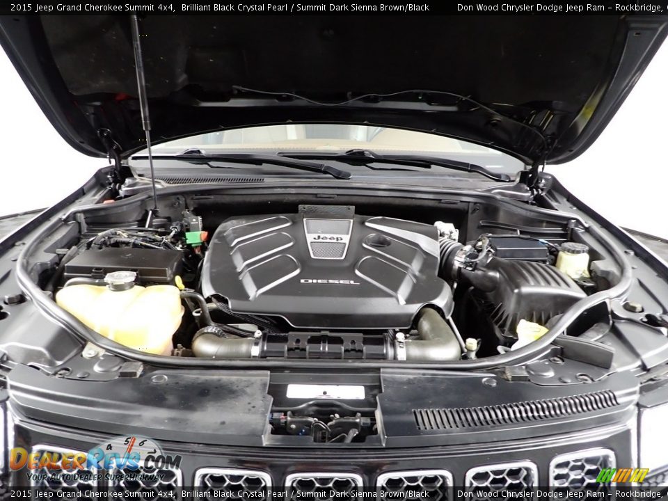 2015 Jeep Grand Cherokee Summit 4x4 Brilliant Black Crystal Pearl / Summit Dark Sienna Brown/Black Photo #11
