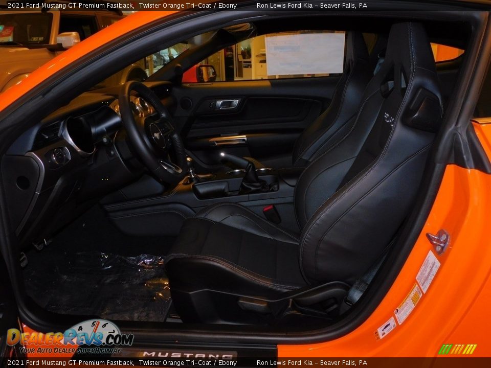 2021 Ford Mustang GT Premium Fastback Twister Orange Tri-Coat / Ebony Photo #10