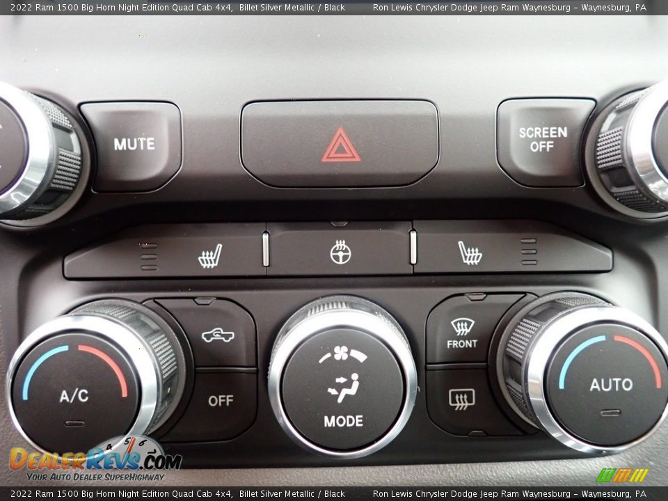 Controls of 2022 Ram 1500 Big Horn Night Edition Quad Cab 4x4 Photo #18