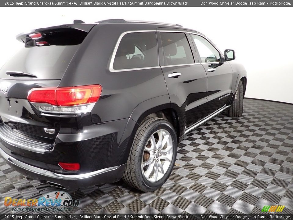 2015 Jeep Grand Cherokee Summit 4x4 Brilliant Black Crystal Pearl / Summit Dark Sienna Brown/Black Photo #18