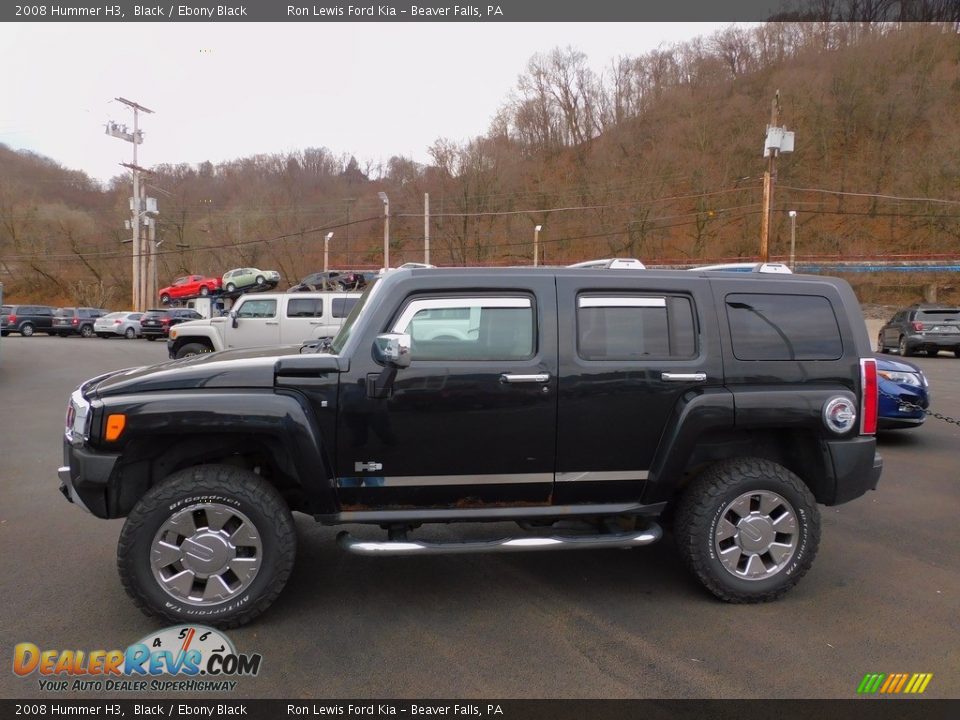 2008 Hummer H3 Black / Ebony Black Photo #3