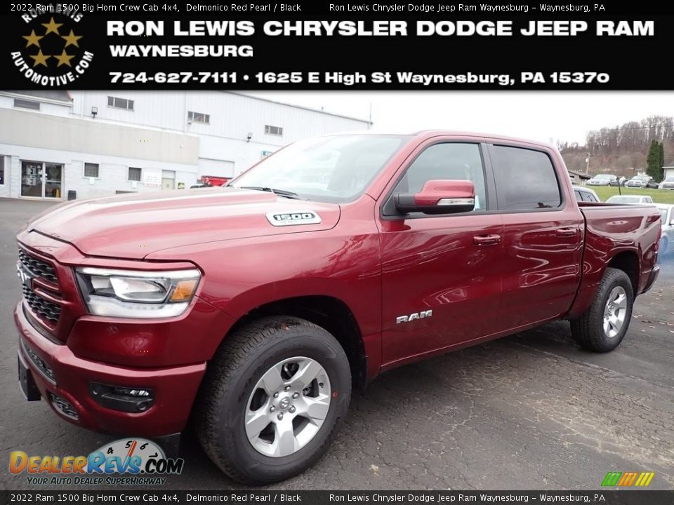2022 Ram 1500 Big Horn Crew Cab 4x4 Delmonico Red Pearl / Black Photo #1
