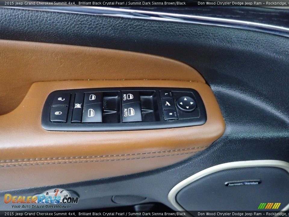 2015 Jeep Grand Cherokee Summit 4x4 Brilliant Black Crystal Pearl / Summit Dark Sienna Brown/Black Photo #20