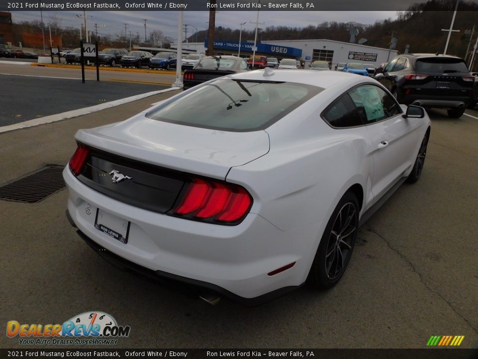 2021 Ford Mustang EcoBoost Fastback Oxford White / Ebony Photo #2