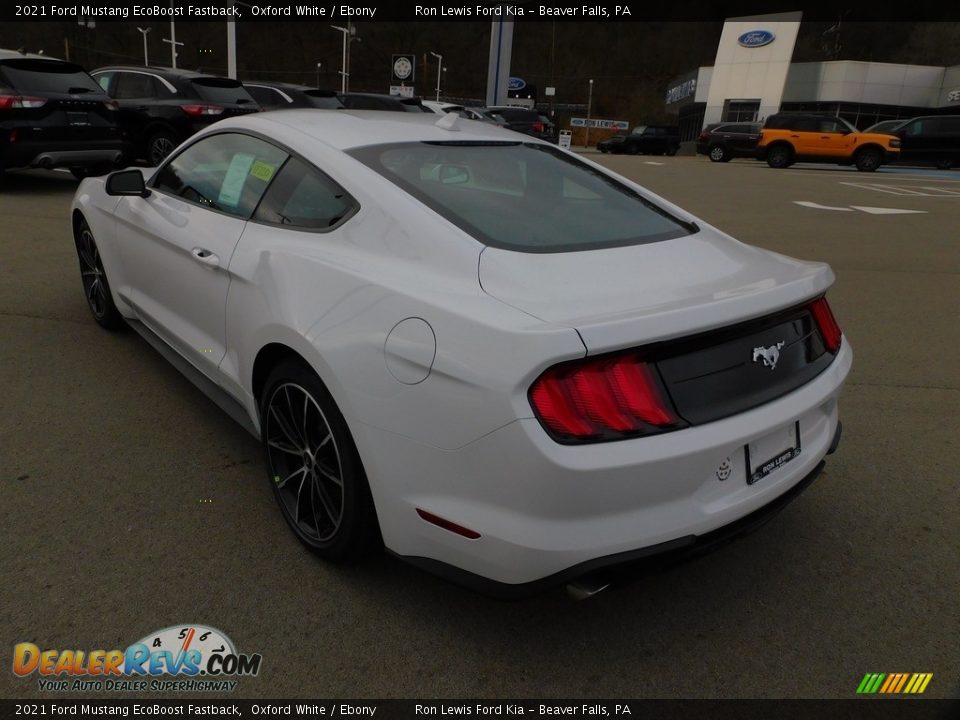 2021 Ford Mustang EcoBoost Fastback Oxford White / Ebony Photo #5