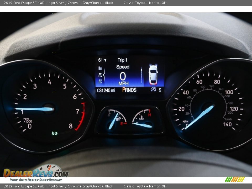 2019 Ford Escape SE 4WD Ingot Silver / Chromite Gray/Charcoal Black Photo #8