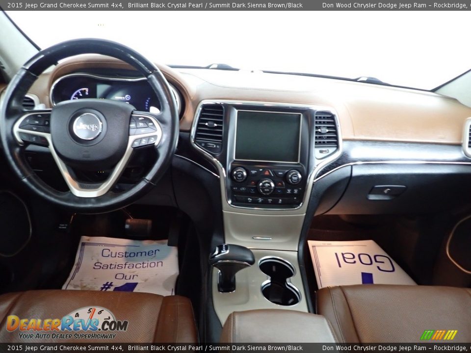 2015 Jeep Grand Cherokee Summit 4x4 Brilliant Black Crystal Pearl / Summit Dark Sienna Brown/Black Photo #36
