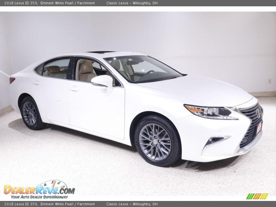 2018 Lexus ES 350 Eminent White Pearl / Parchment Photo #1