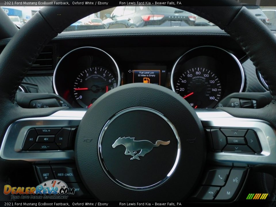 2021 Ford Mustang EcoBoost Fastback Steering Wheel Photo #19