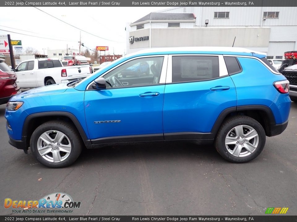 2022 Jeep Compass Latitude 4x4 Laser Blue Pearl / Steel Gray Photo #2