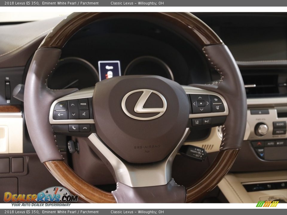 2018 Lexus ES 350 Eminent White Pearl / Parchment Photo #7