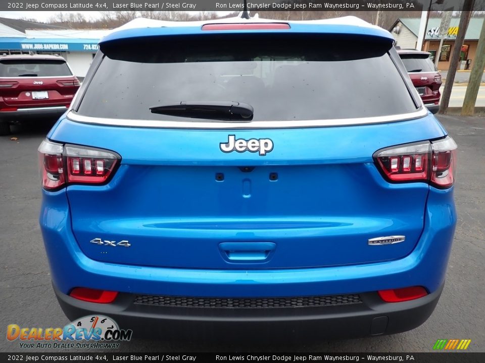 2022 Jeep Compass Latitude 4x4 Laser Blue Pearl / Steel Gray Photo #4