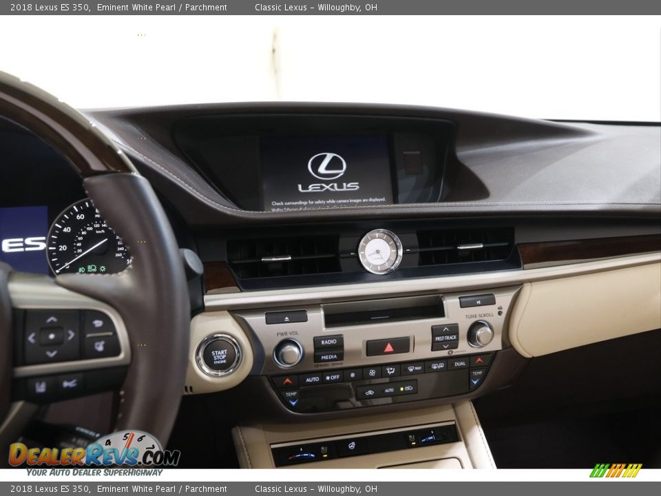 2018 Lexus ES 350 Eminent White Pearl / Parchment Photo #9