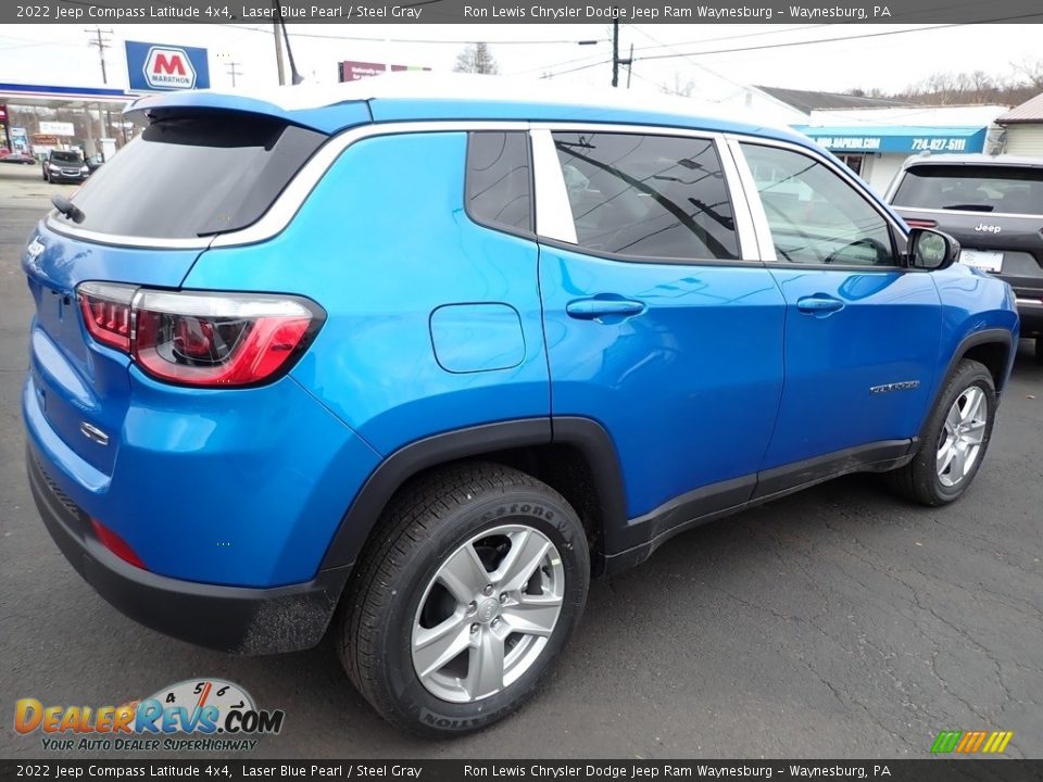 2022 Jeep Compass Latitude 4x4 Laser Blue Pearl / Steel Gray Photo #6