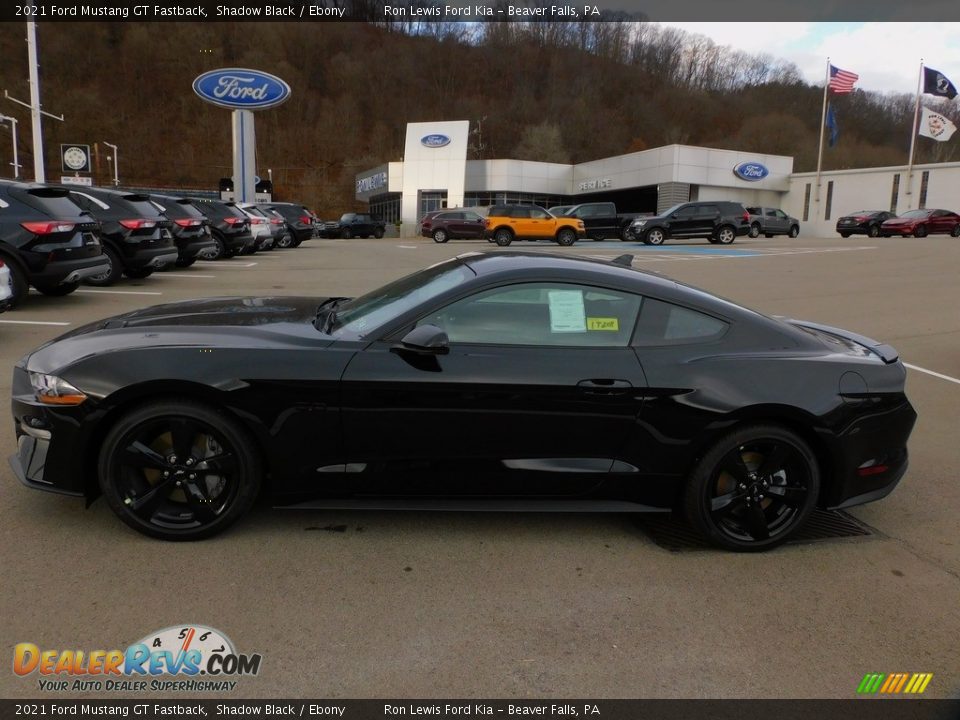 2021 Ford Mustang GT Fastback Shadow Black / Ebony Photo #6