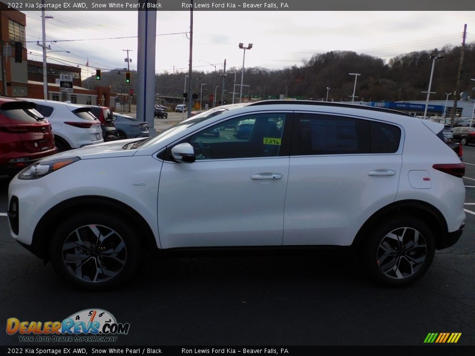 2022 Kia Sportage EX AWD Snow White Pearl / Black Photo #6