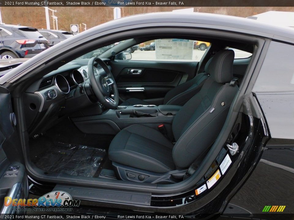 Ebony Interior - 2021 Ford Mustang GT Fastback Photo #11