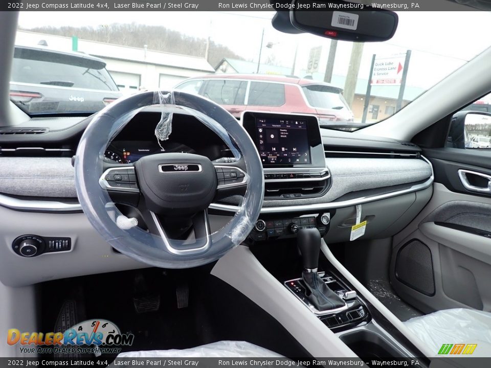 2022 Jeep Compass Latitude 4x4 Laser Blue Pearl / Steel Gray Photo #13