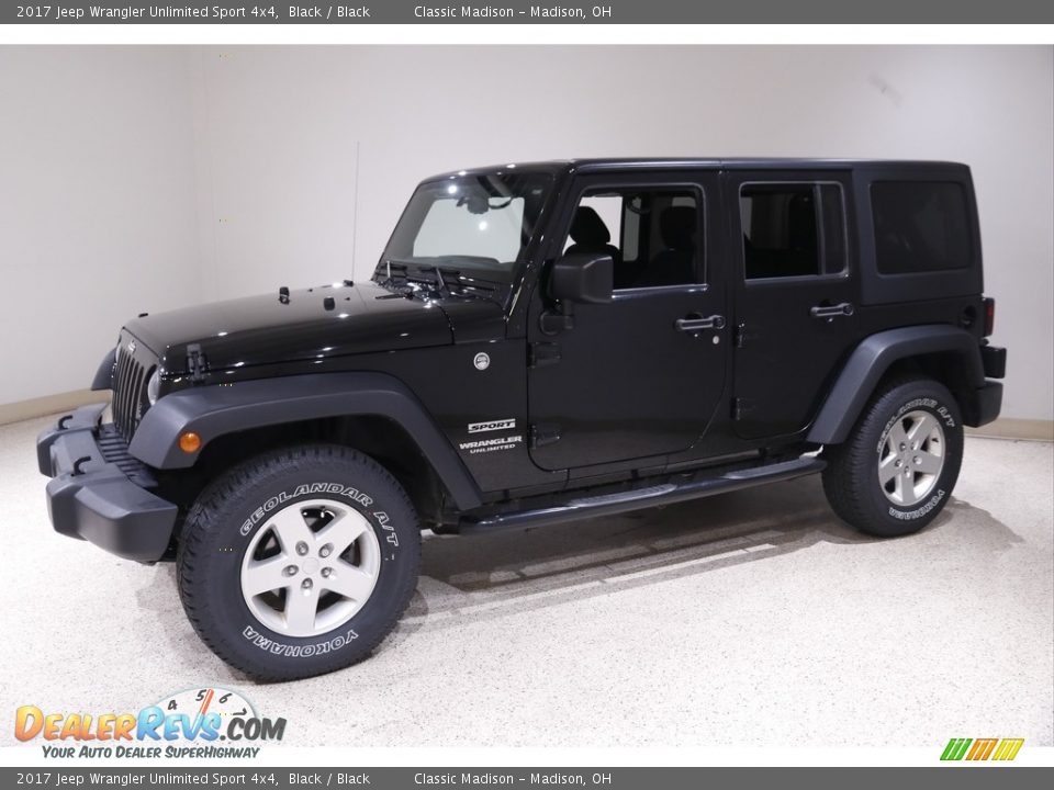 2017 Jeep Wrangler Unlimited Sport 4x4 Black / Black Photo #3