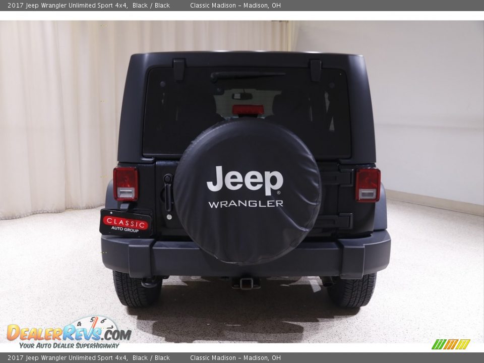 2017 Jeep Wrangler Unlimited Sport 4x4 Black / Black Photo #15