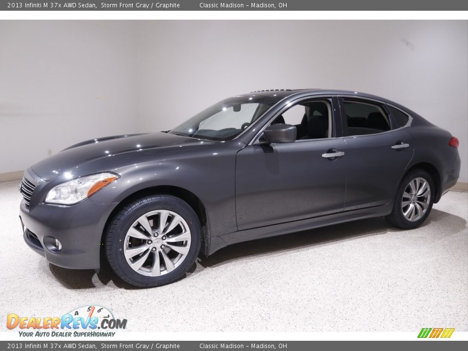 2013 Infiniti M 37x AWD Sedan Storm Front Gray / Graphite Photo #3