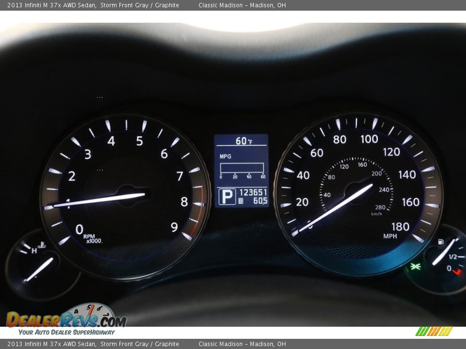 2013 Infiniti M 37x AWD Sedan Storm Front Gray / Graphite Photo #8