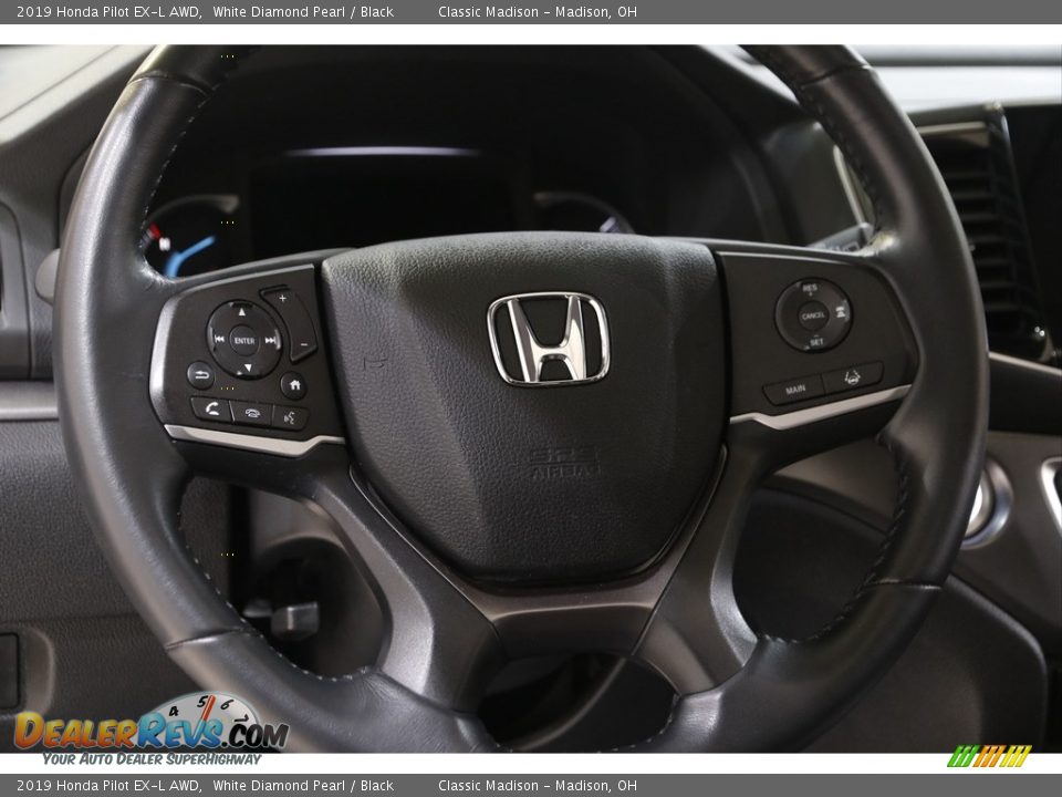2019 Honda Pilot EX-L AWD White Diamond Pearl / Black Photo #7