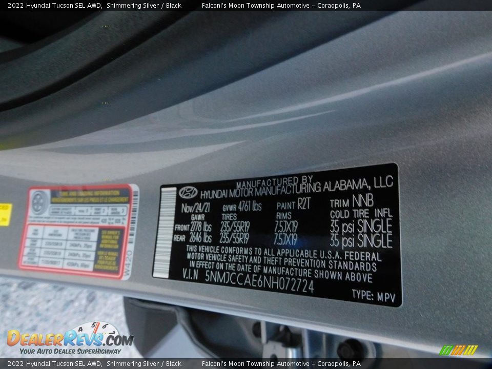 2022 Hyundai Tucson SEL AWD Shimmering Silver / Black Photo #20