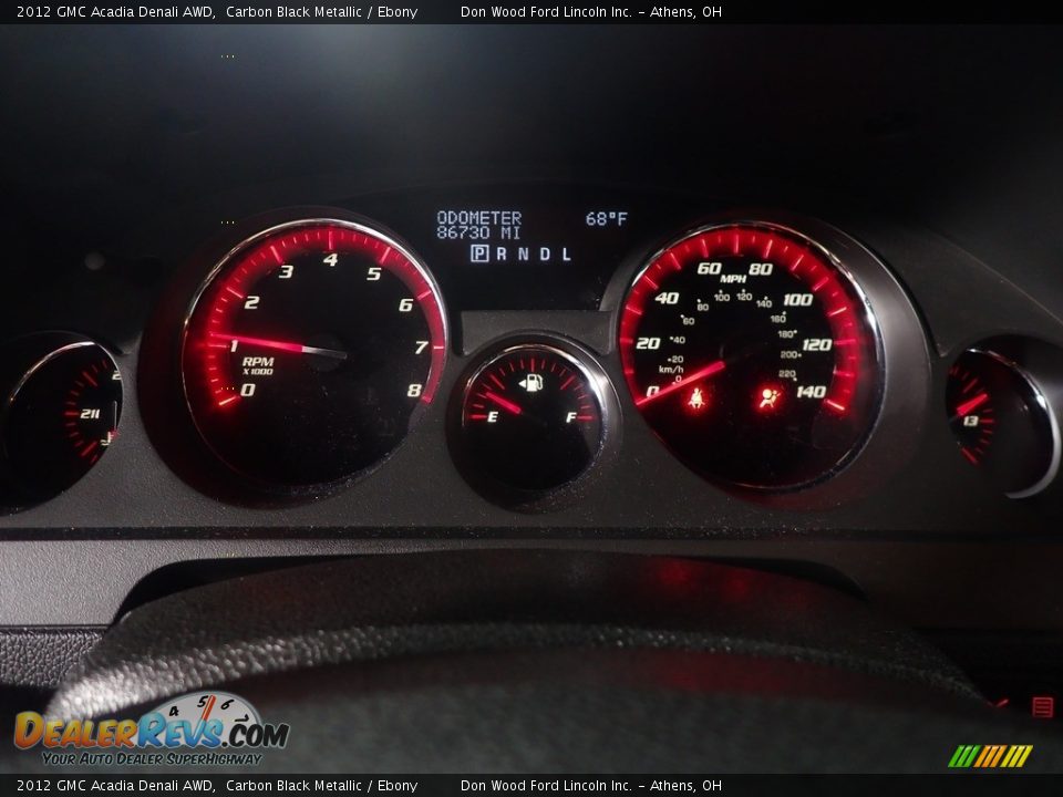 2012 GMC Acadia Denali AWD Carbon Black Metallic / Ebony Photo #32
