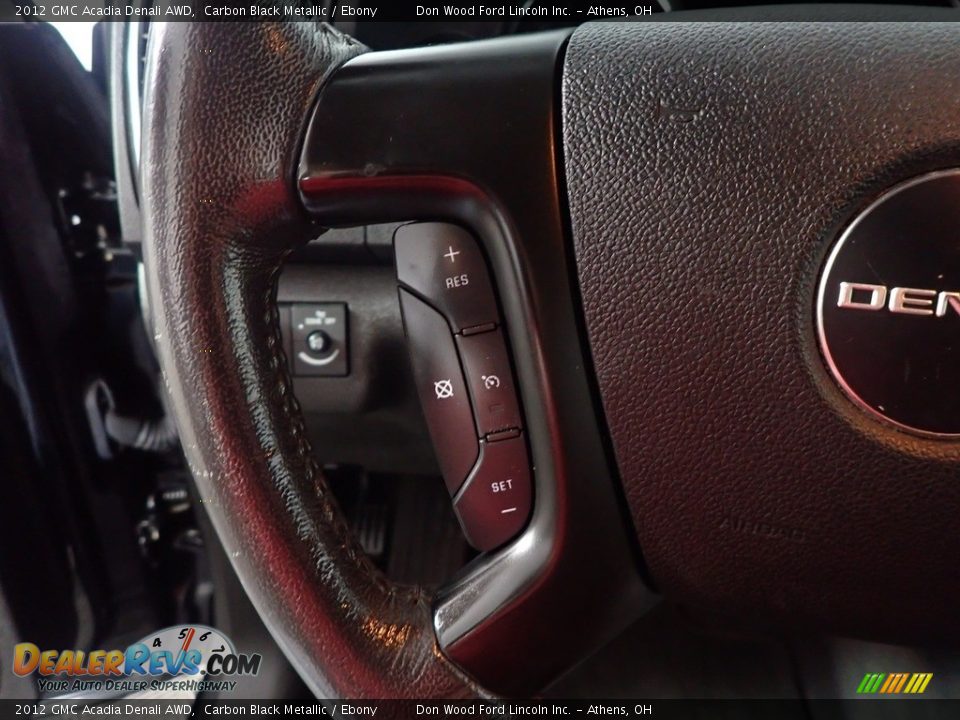 2012 GMC Acadia Denali AWD Carbon Black Metallic / Ebony Photo #33