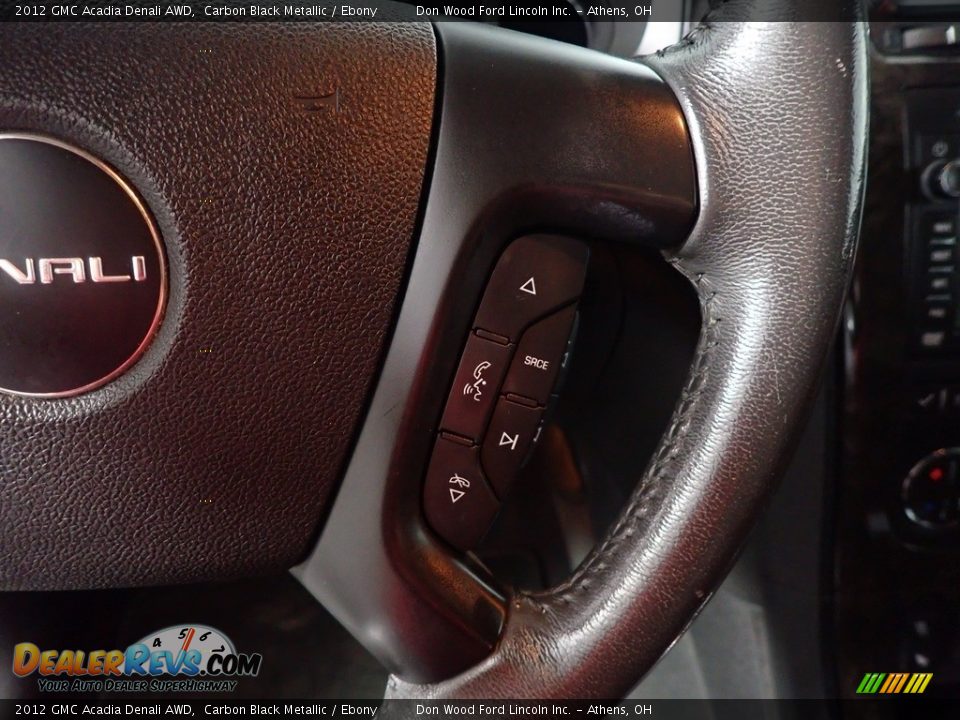 2012 GMC Acadia Denali AWD Carbon Black Metallic / Ebony Photo #34