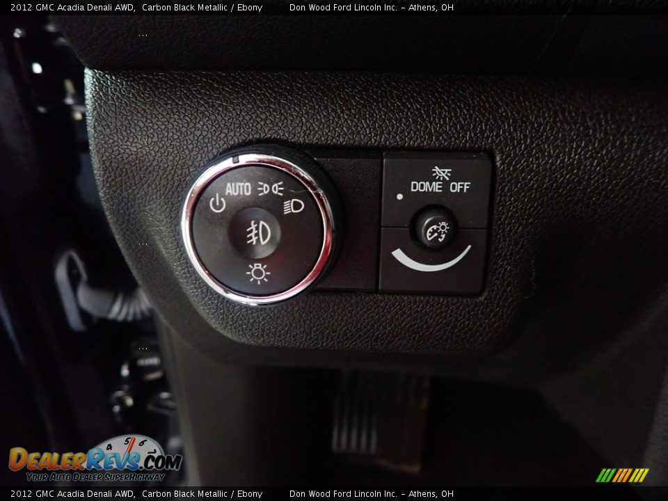 2012 GMC Acadia Denali AWD Carbon Black Metallic / Ebony Photo #35