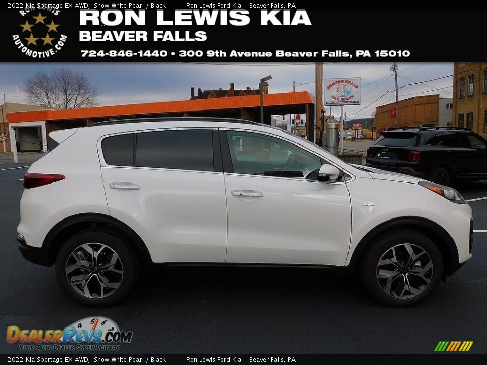 2022 Kia Sportage EX AWD Snow White Pearl / Black Photo #1