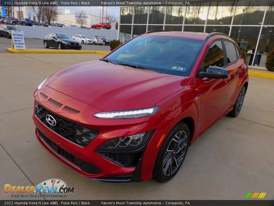 2022 Hyundai Kona N Line AWD Pulse Red / Black Photo #7