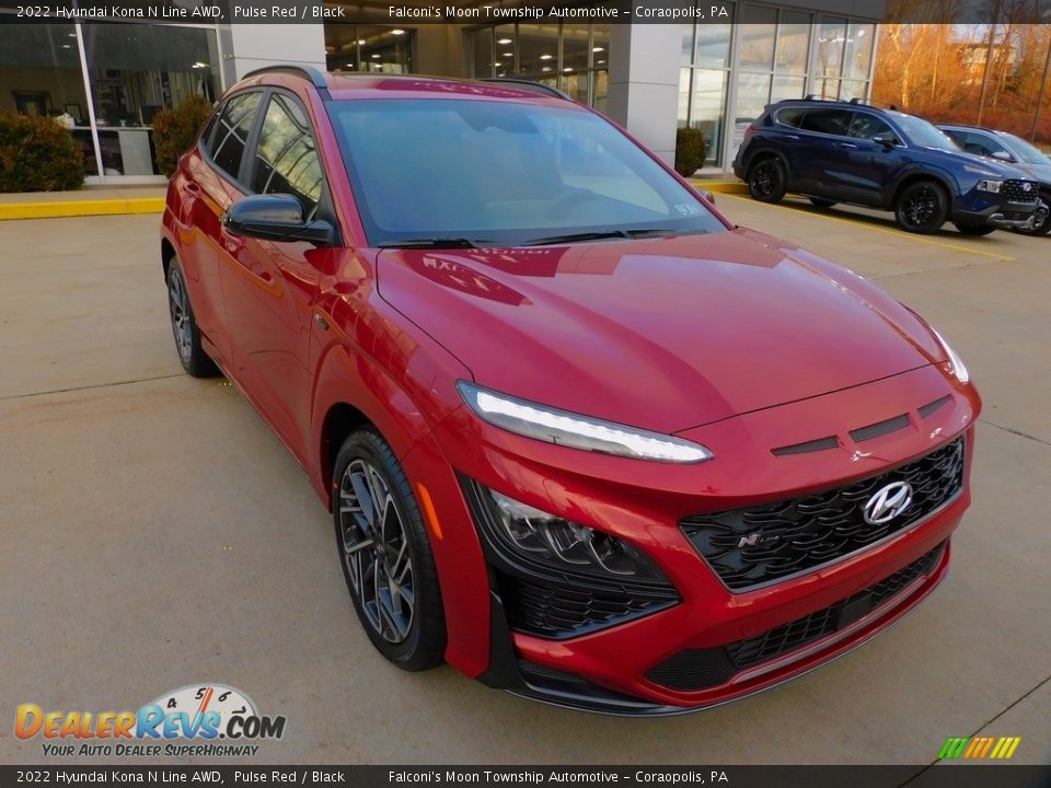 2022 Hyundai Kona N Line AWD Pulse Red / Black Photo #9