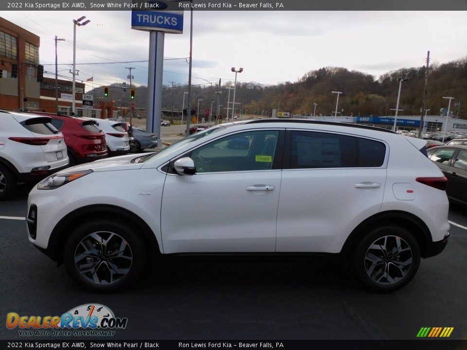 2022 Kia Sportage EX AWD Snow White Pearl / Black Photo #6