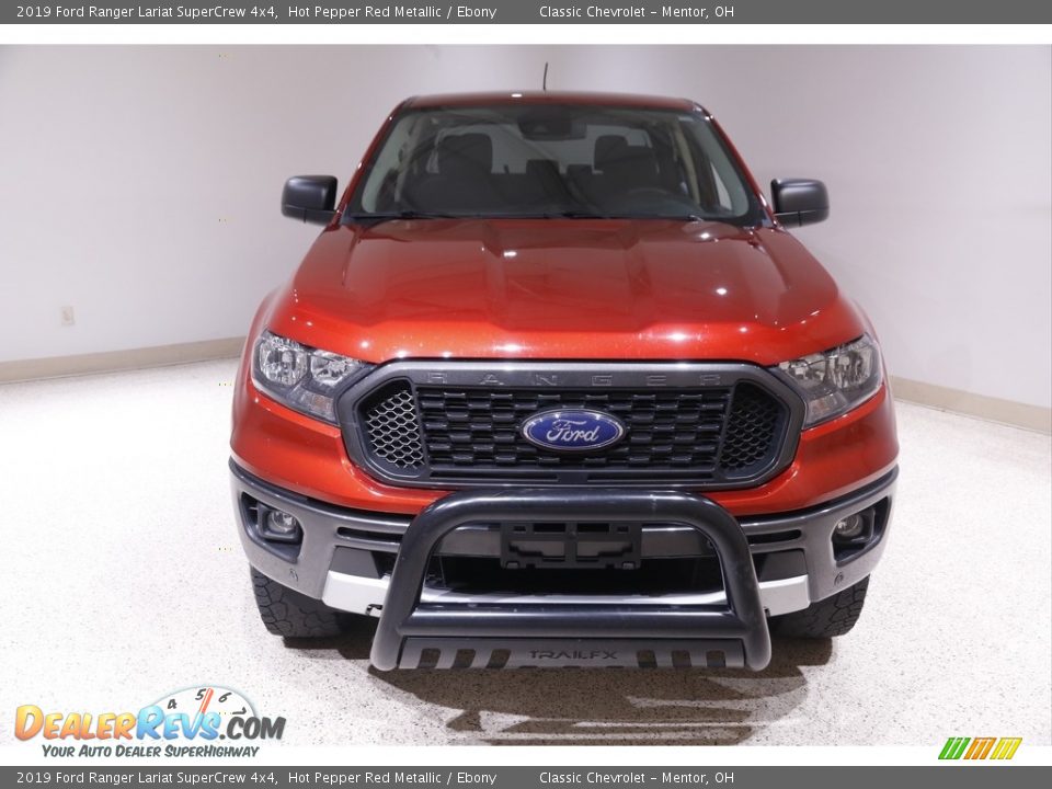 2019 Ford Ranger Lariat SuperCrew 4x4 Hot Pepper Red Metallic / Ebony Photo #2