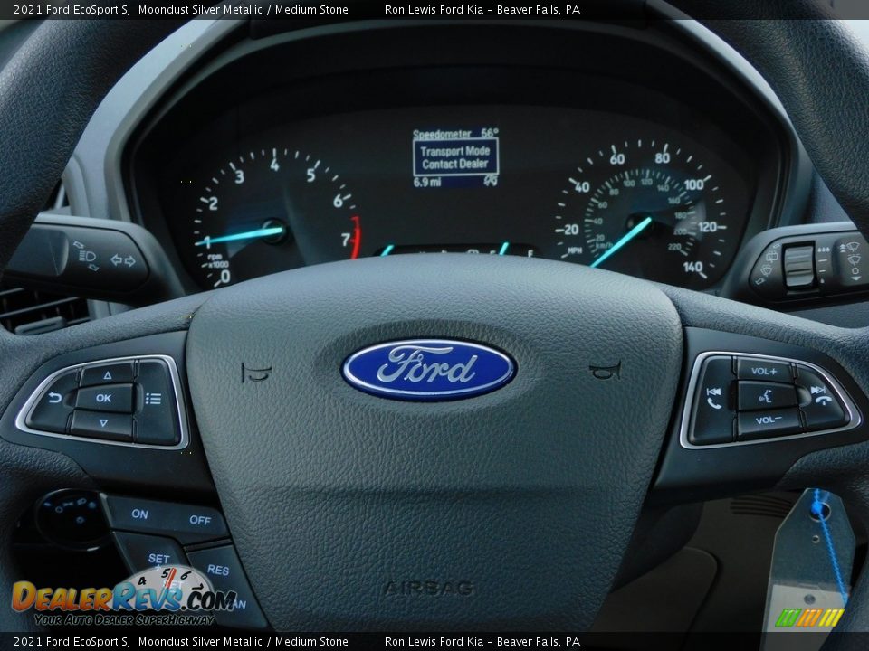 2021 Ford EcoSport S Moondust Silver Metallic / Medium Stone Photo #19