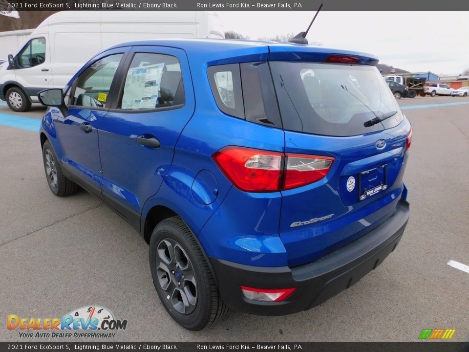 2021 Ford EcoSport S Lightning Blue Metallic / Ebony Black Photo #4