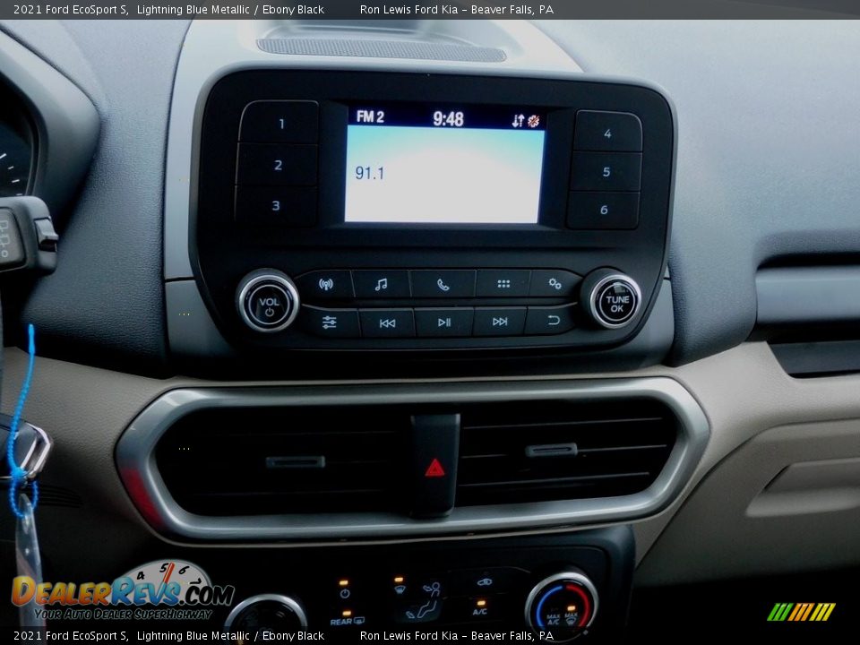 2021 Ford EcoSport S Lightning Blue Metallic / Ebony Black Photo #14