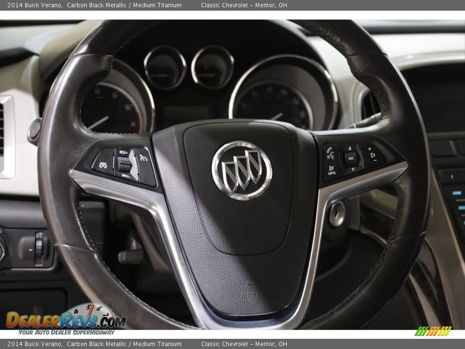 2014 Buick Verano Carbon Black Metallic / Medium Titanium Photo #7