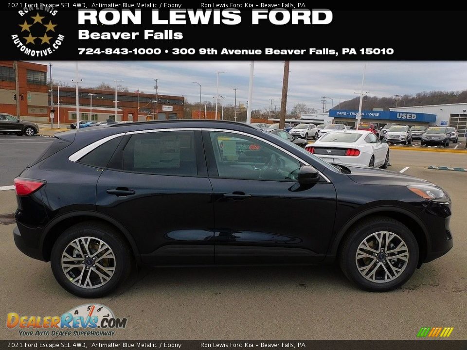 2021 Ford Escape SEL 4WD Antimatter Blue Metallic / Ebony Photo #1