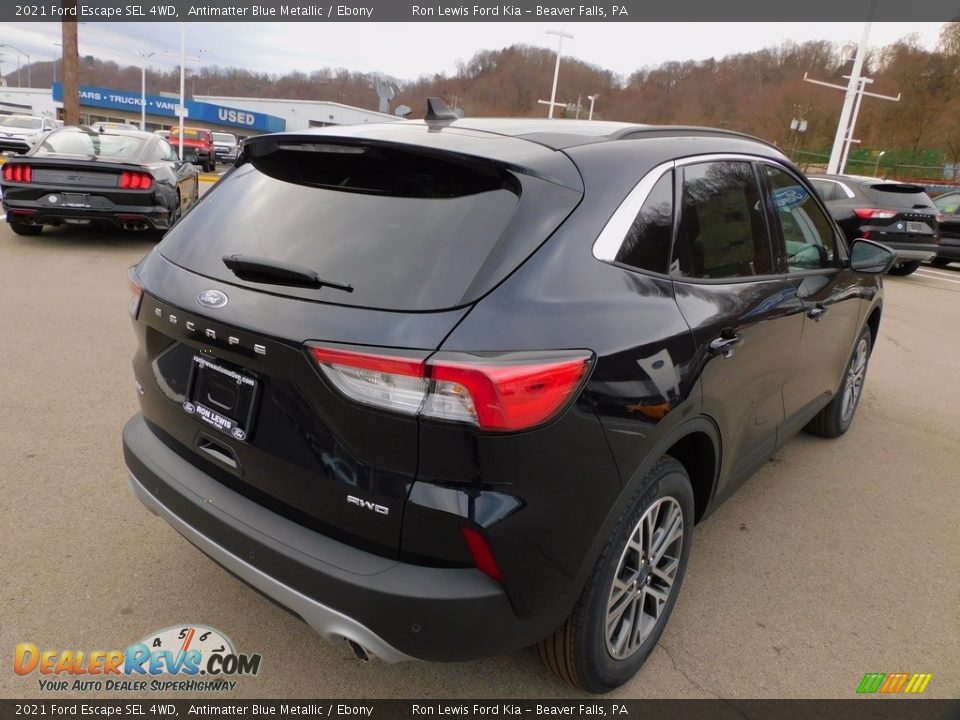 2021 Ford Escape SEL 4WD Antimatter Blue Metallic / Ebony Photo #2