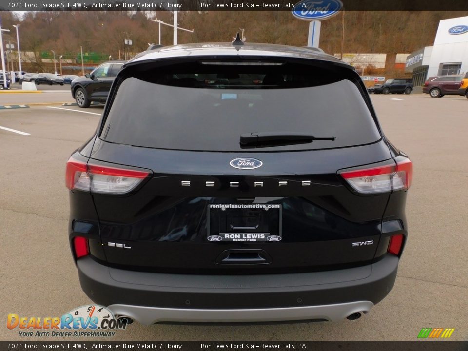 2021 Ford Escape SEL 4WD Antimatter Blue Metallic / Ebony Photo #3