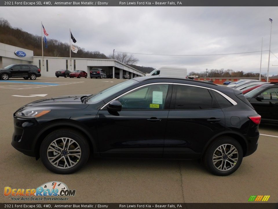 2021 Ford Escape SEL 4WD Antimatter Blue Metallic / Ebony Photo #6
