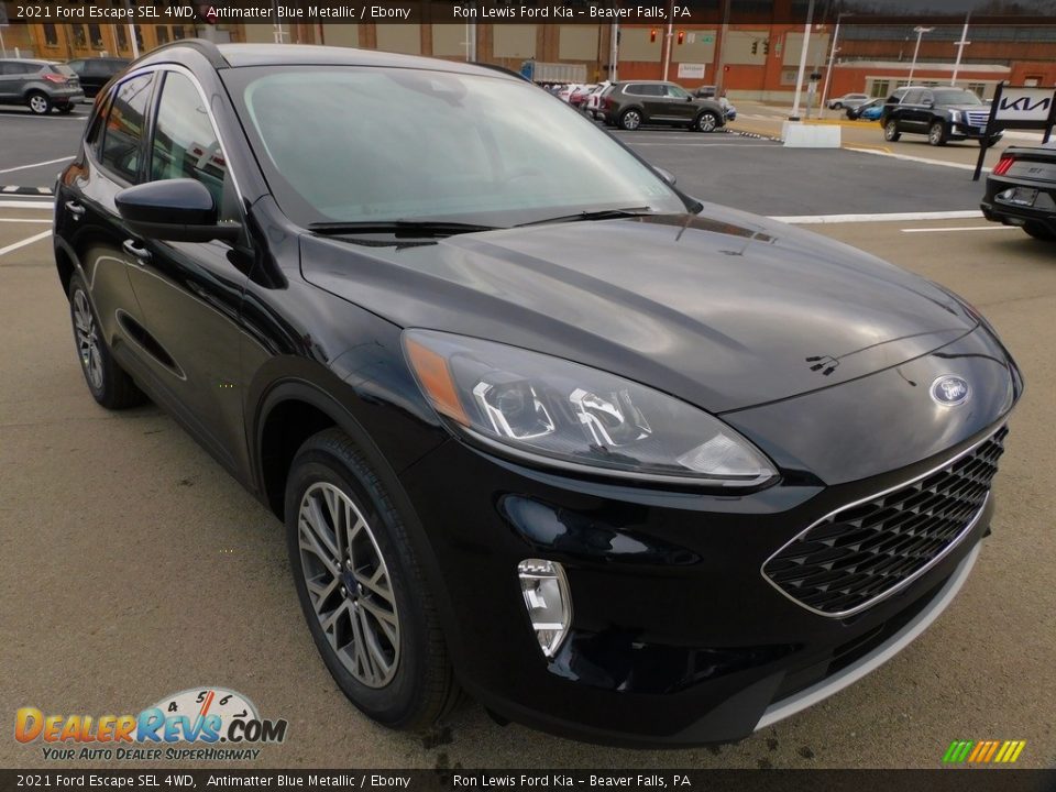 2021 Ford Escape SEL 4WD Antimatter Blue Metallic / Ebony Photo #9