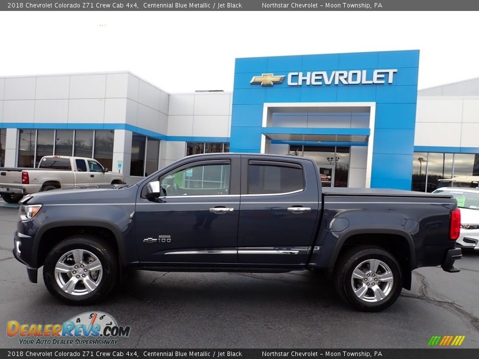 2018 Chevrolet Colorado Z71 Crew Cab 4x4 Centennial Blue Metallic / Jet Black Photo #3